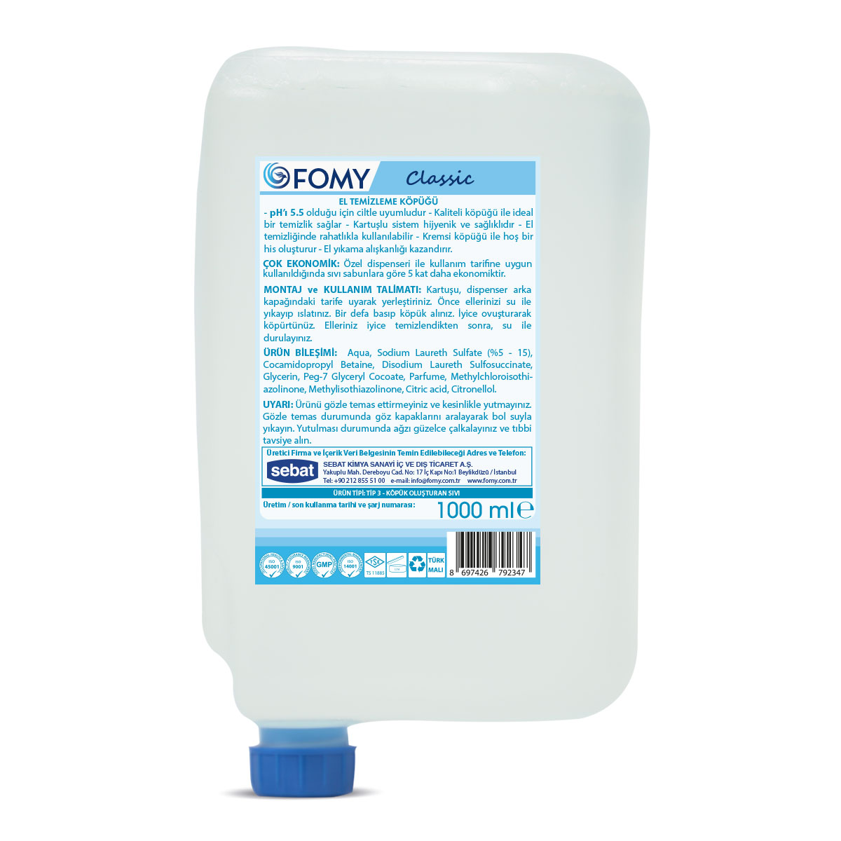FOMY Classic Köpük Sabun 1000 ml